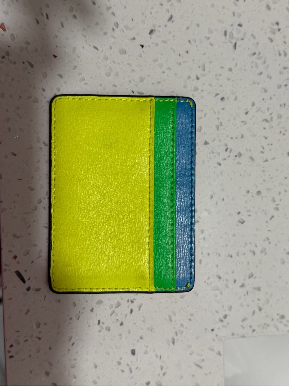 Kurt Geiger of London Neon Multi-Color Kids Card Holder - Lime, Orange & Pink - Picture 2 of 2